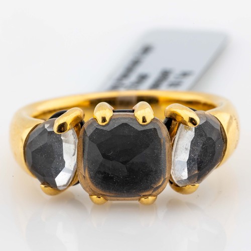 Anello pomellato cristallo - cristallo, di