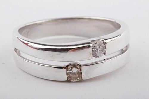 Anello cristallo argento