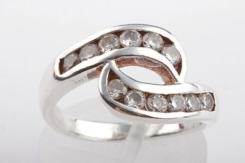 Anello cristallo argento